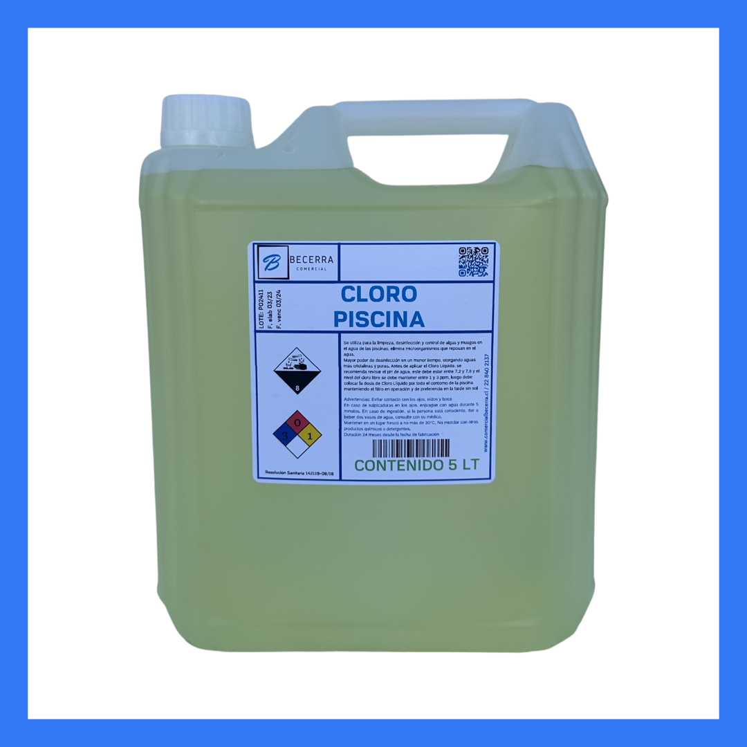 Cloro para Piscina 5 LT