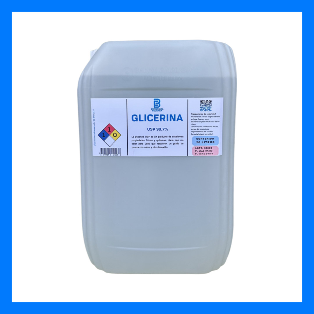 Glicerina Liquida USP 20 LT o 25 KG